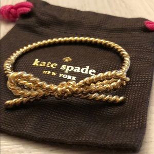 Kate Spade gold rope bow bangle